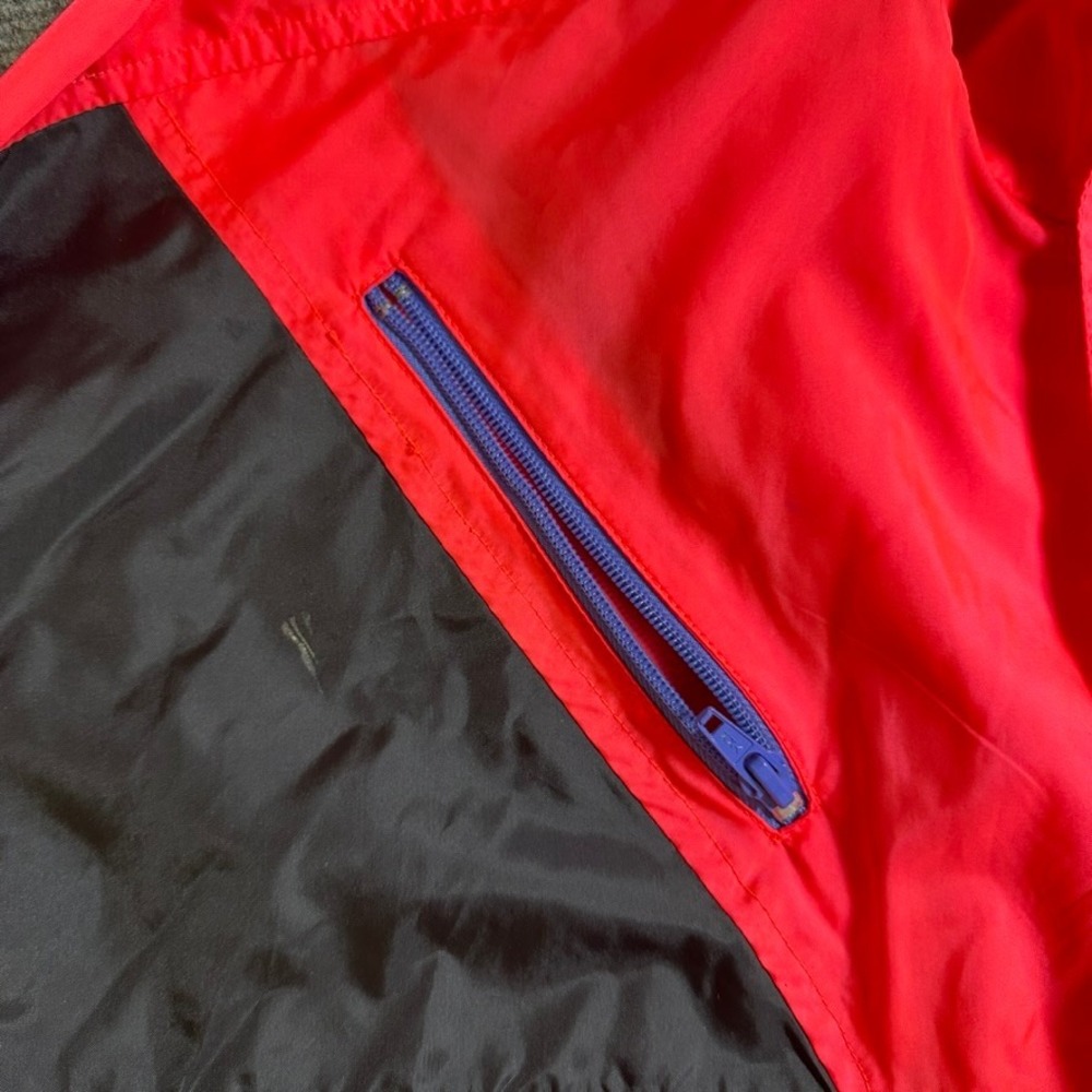 Vintage Nike Windbreaker Jacket XL Red Black Purple Colorblock 90s Nylon S10611 - Picture 7 of 13